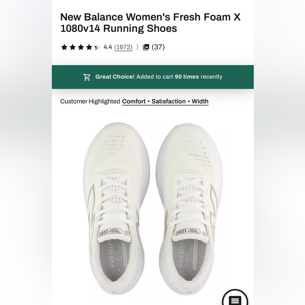 New Balance Women's Fresh Foam X 1080v14 Running Shoes